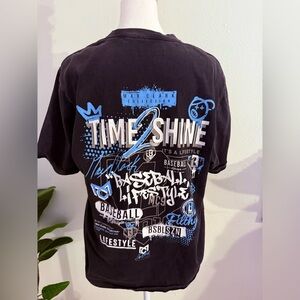 Baseball LifeStyle 101 Black Graphic Tee